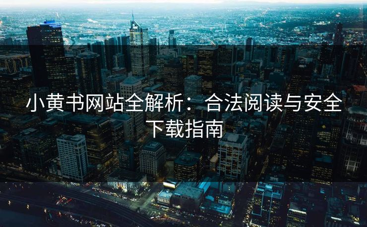 小黄书网站全解析：合法阅读与安全下载指南