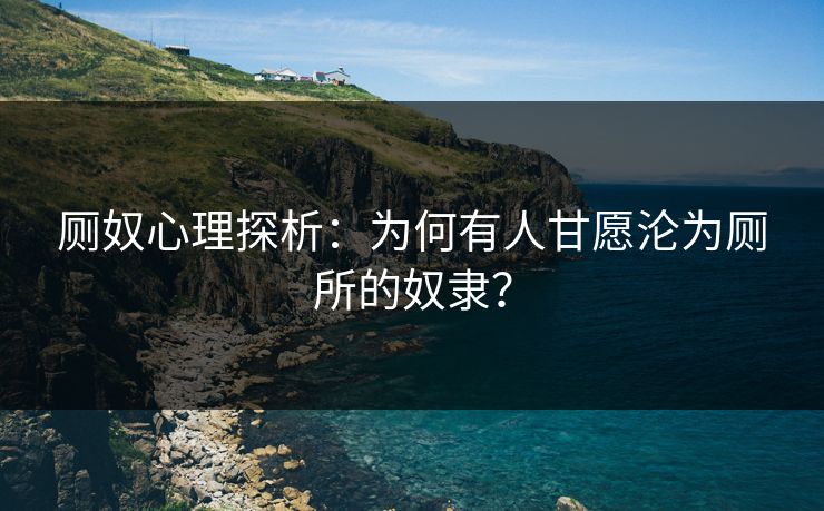 厕奴心理探析：为何有人甘愿沦为厕所的奴隶？