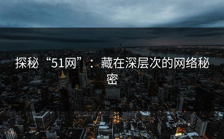 探秘“51网”：藏在深层次的网络秘密