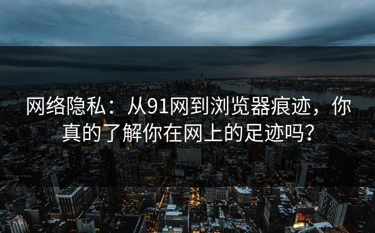 网络隐私：从91网到浏览器痕迹，你真的了解你在网上的足迹吗？